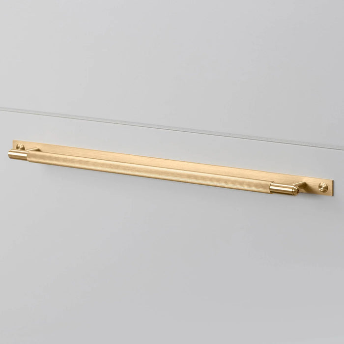 Buster + Punch Linear cabinet pull in brass finish large size front view