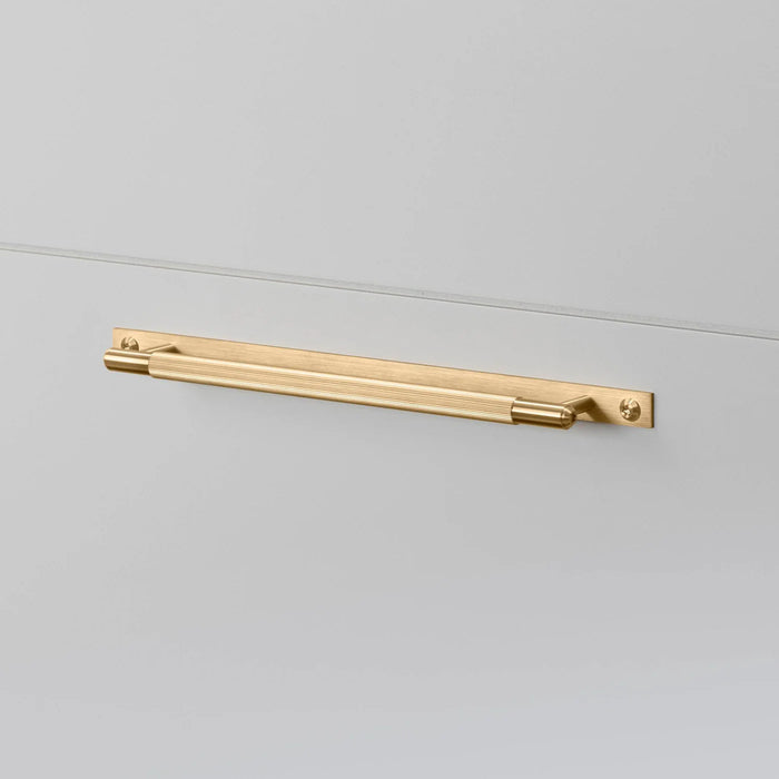 Buster + Punch Linear cabinet pull in brass finish medium size