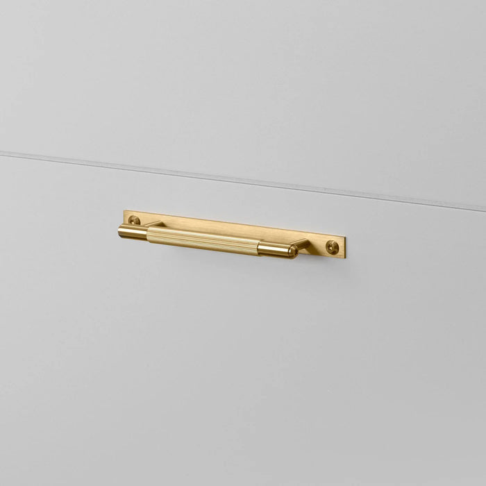 Buster + Punch Linear cabinet pull in brass finish small size
