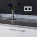 Buster + Punch Linear Pull Bar handles installed on modern vanity drawers