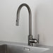 Buster + Punch linear pull-out kitchen faucet in gun metal finish
