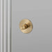 Front detail of Buster + Punch Linear Thumbturn Lock in Brass finish