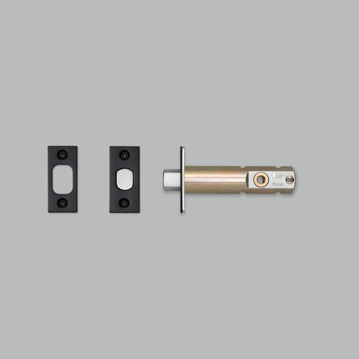 Buster + Punch Privacy Bolt Thumbturn Lock in Black finish with 2-3/4 inch medium backset