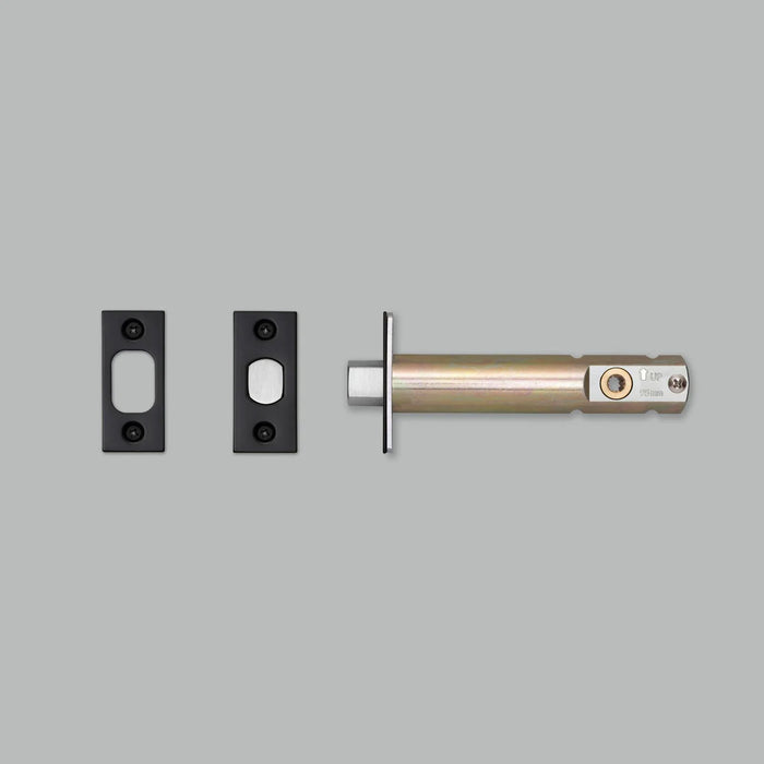 Buster + Punch Privacy Bolt Thumbturn Lock in Black finish with 3-3/4 inch large backset