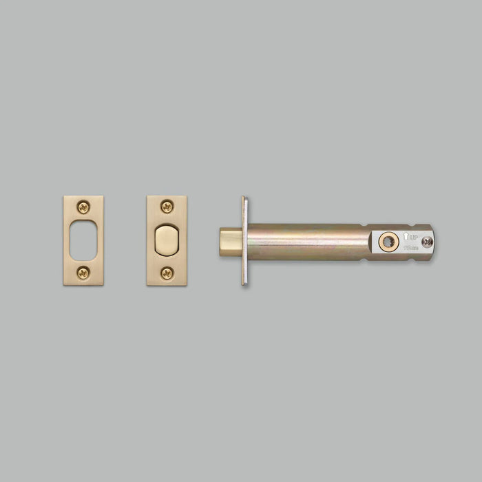 Buster + Punch Privacy Bolt Thumbturn Lock in Brass finish with 3-3/4 inch large backset