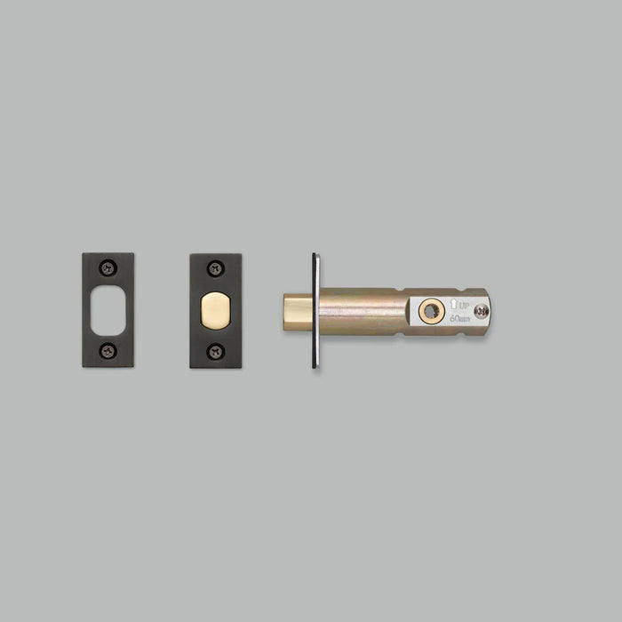 Buster + Punch Privacy Bolt Thumbturn Lock in Gun Metal finish with 2-3/8 inch small backset