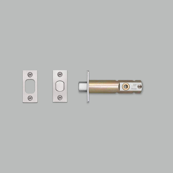 Buster + Punch Privacy Bolt Thumbturn Lock in Steel finish with 2-3/4 inch medium backset