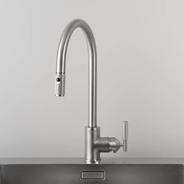 Buster + Punch pull-out kitchen faucet in steel finish