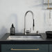 Buster + Punch steel kitchen faucet in contemporary kitchen setting