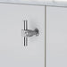 Angled side view of Buster + Punch T-Bar CAST cabinet knob in steel finish
