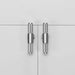 Pair of Buster + Punch T-Bar Cross cabinet knobs in Steel finish