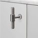 Buster + Punch T-Bar Cross cabinet knob in Steel finish mounted on cabinetry
