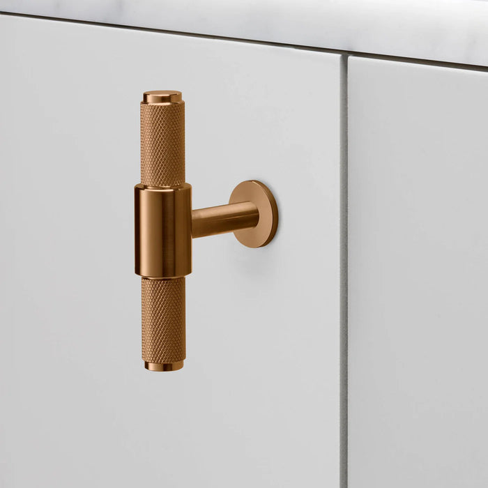 Buster + Punch T-Bar Cross cabinet knob in Warm Sunset finish