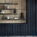 Buster + Punch T-Bar PLATE Cross black hardware featured in modern shelving cabinetry