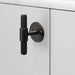 Buster + Punch T-Bar PLATE Cross smoked bronze hardware on white interior display