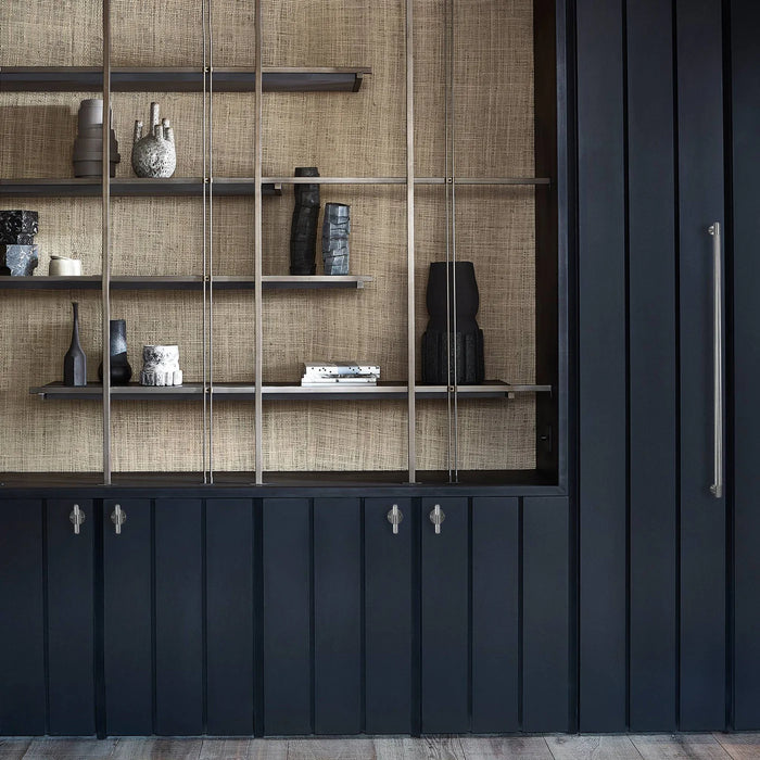 Buster + Punch T-Bar PLATE Cross steel hardware featured in luxury shelving display
