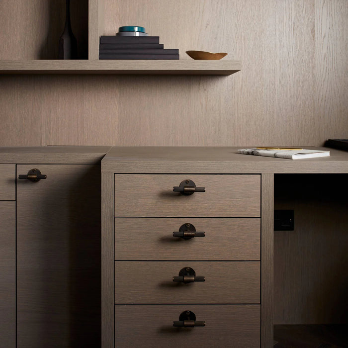 Buster + Punch T-Bar PLATE Cross smoked bronze hardware in luxury interior display
