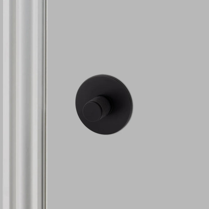 Buster + Punch Thumbturn Lock Cross in black finish for bathroom privacy doors