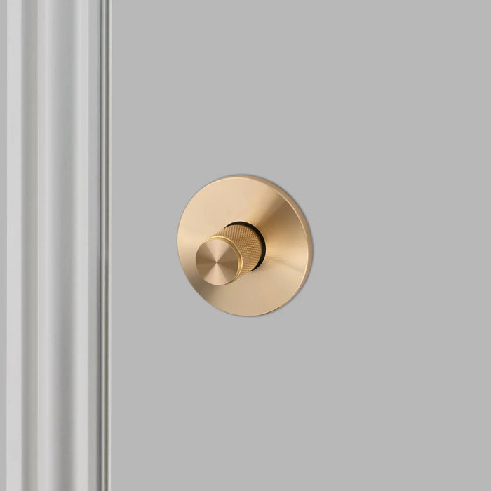 Buster + Punch Thumbturn Lock Cross in brass finish for luxury interior doors