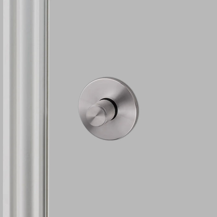 Buster + Punch Thumbturn Lock Cross in steel finish front view