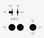 Technical dimensions drawing of Buster + Punch Linear thumbturn lock showing measurements and installation specifications for bathroom privacy doors