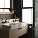 Modern bathroom interior with Buster + Punch cabinet hardware
