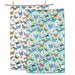 Folded butterfly kitchen towel colorful print eco friendly absorbent fabric