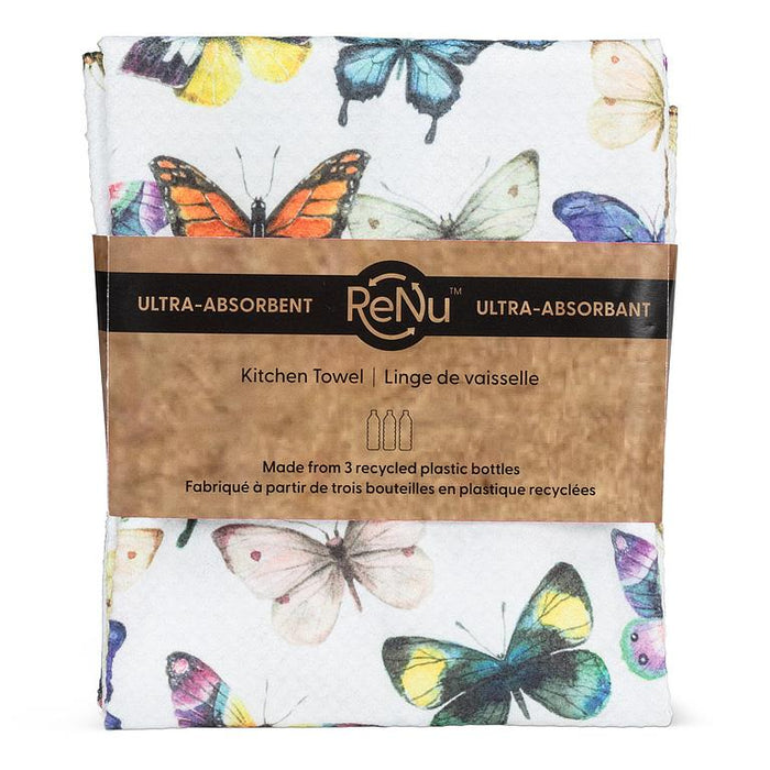 Butterfly kitchen towels pack with branded band eco friendly packaging set of 2