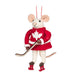 Canada hockey mouse ornament with maple leaf sweater and stick
