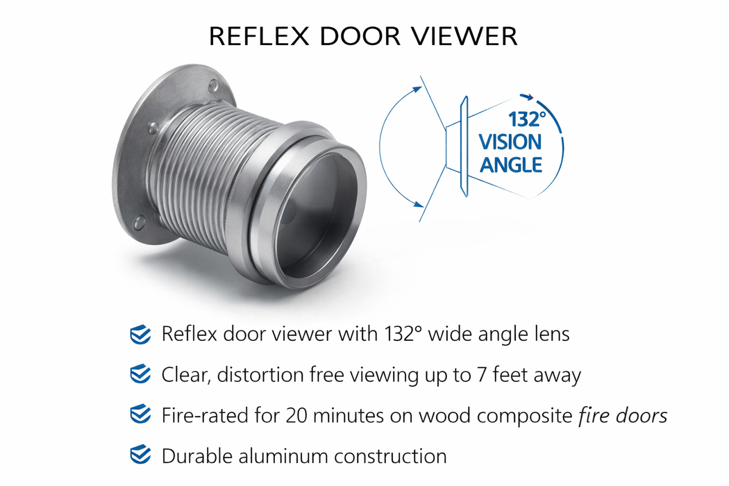 Canaropa DS1000 door viewer silver finish with wide angle lens