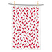 cardinals patterned kitchen towel hanging small print view