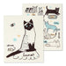Swedish dishcloth with cat illustrations used in kitchen cleaning setting
