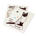reusable Swedish dishcloth set with cat design stacked view