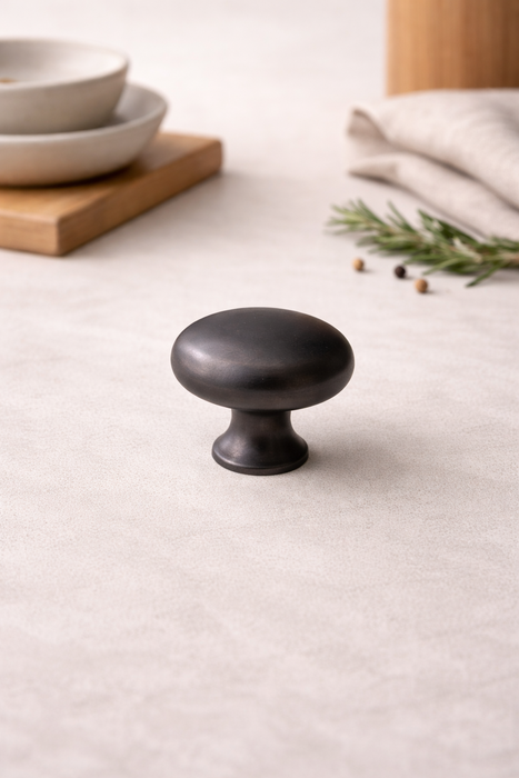 CBH 502 Classic Dome Cabinet Knob in Clear Lacquered Oxidized Bronze finish