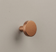 CBH 503 Minimalist Round Cabinet Knob in Satin Bronze finish installed on cabinetry