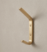 CBH 61 rounded minimalist coat hook in satin brass finish wall mounted hook