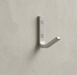 CBH 62 wall hook in satin chrome finish installed on textured beige wall minimal modern hook