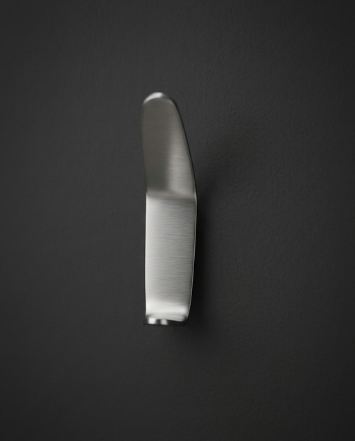 CBH 69 satin chrome minimalist wall mounted coat hook modern design