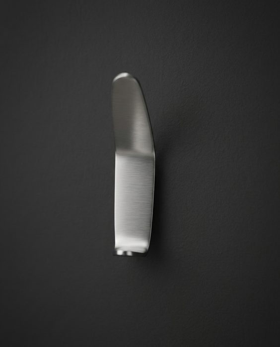 CBH 69 satin chrome minimalist wall mounted coat hook modern design