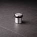 CBH 87 cylindrical floor door stop in satin chrome finish installed on tile floor