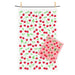 cherries dishcloth and kitchen towel set hanging display