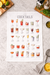 Cocktail kitchen towel displayed with drinks in a modern kitchen setting