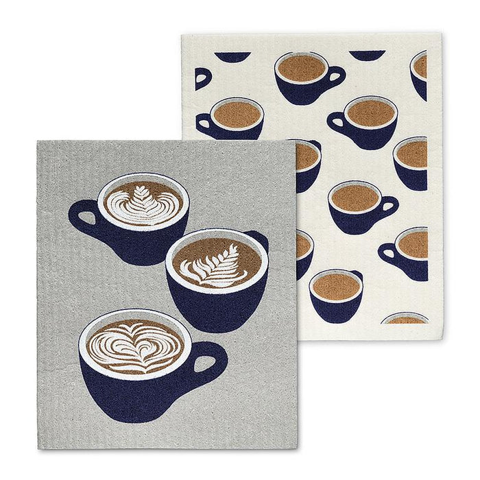 coffee cup Swedish dishcloth grey reusable eco friendly cleaning cloth