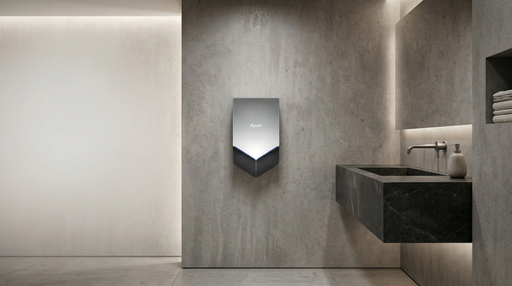 Dyson Airblade V hand dryer installed in modern commercial restroom