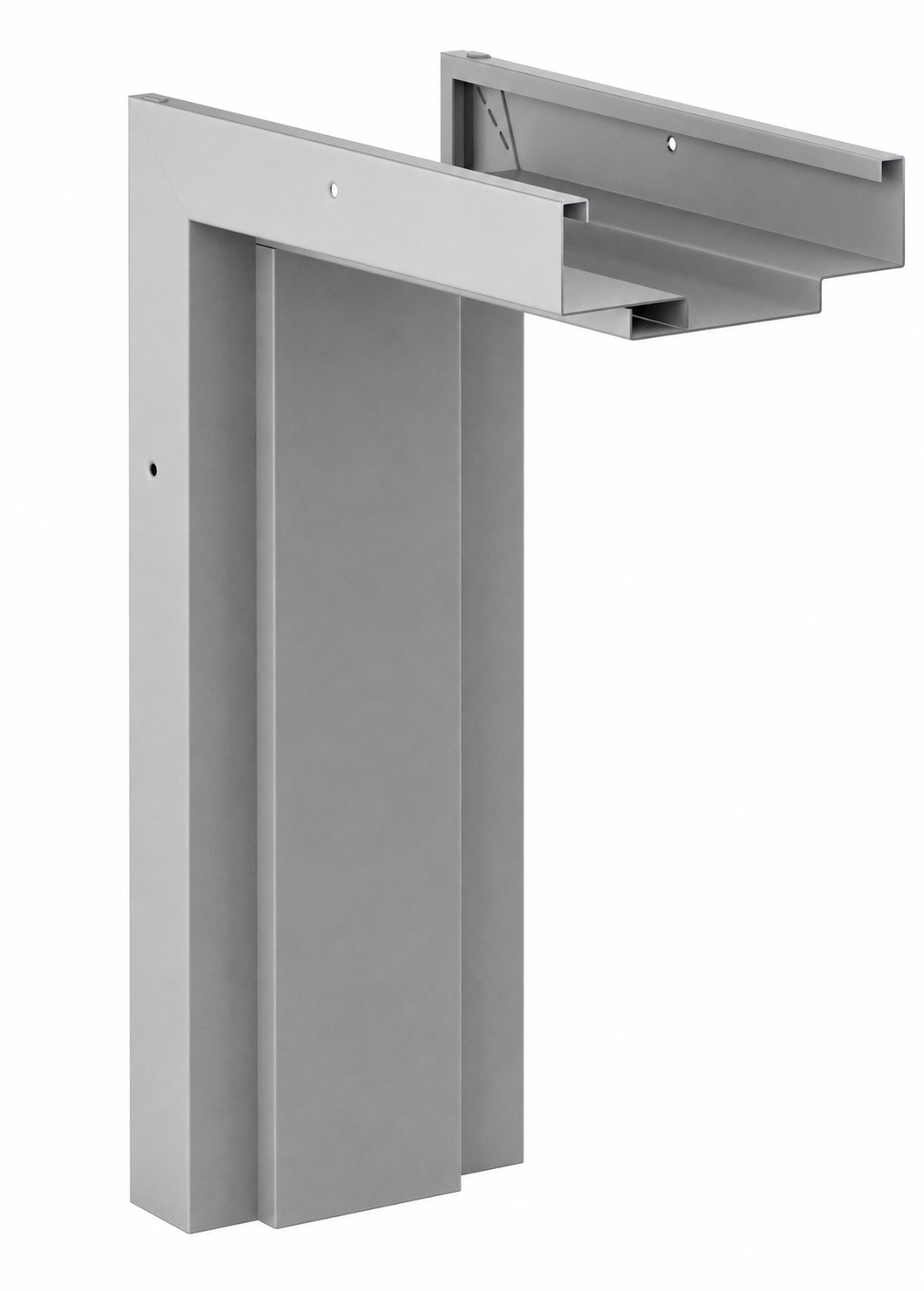 EF adjustable throat steel door frame in grey primer finish