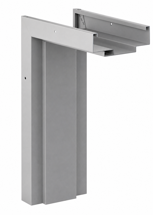 EF adjustable throat steel door frame in grey primer finish