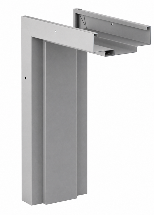 EF adjustable throat steel door frame in grey primer finish