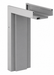 EF adjustable throat steel door frame in grey primer finish
