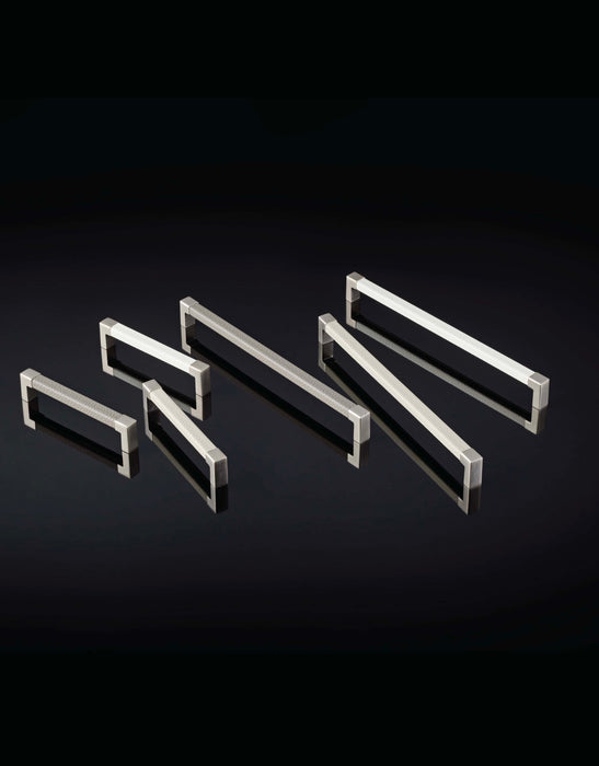 Häfele Elite Leather Cabinet Handle | Matte Nickel & Faux Leather Pull