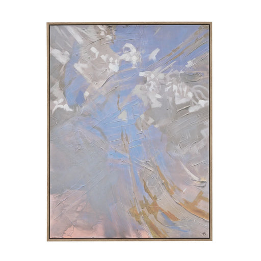 Everren Peridot hand-embellished abstract canvas wall art by WALD